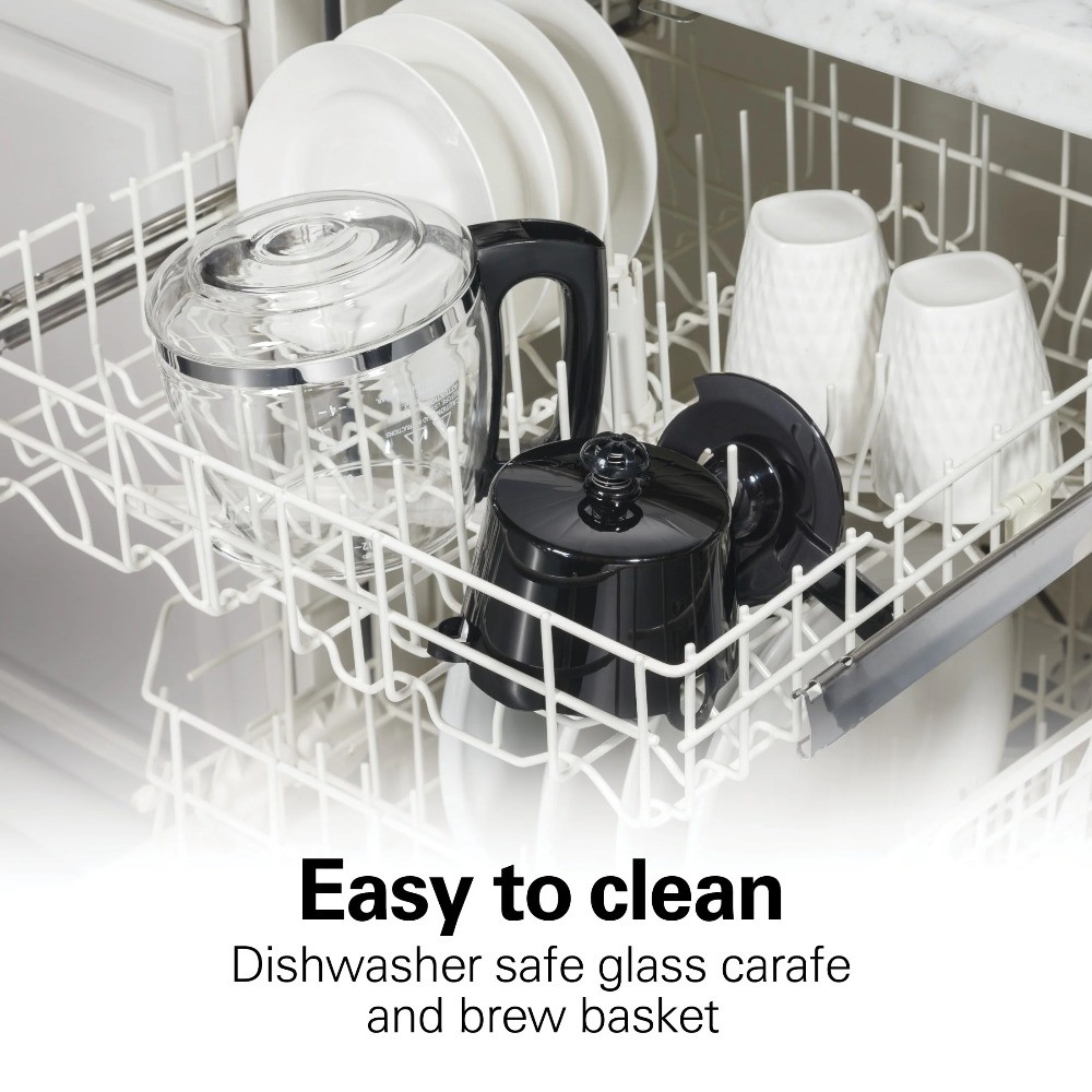 Brew 12-Cup Programmable Drip Coffee Maker Machine with Glass Coffee Pot, Black