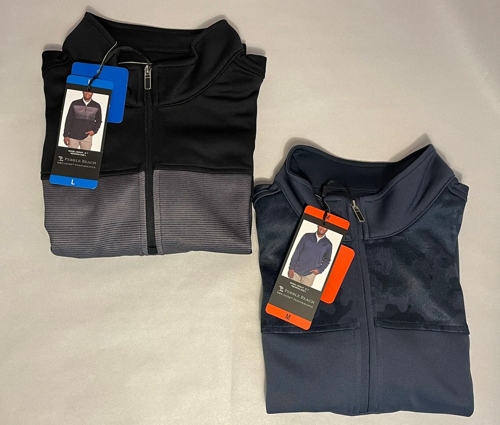 Pebble Beach Men's Dry-Luxe Performance 1/4 Zip Jacket