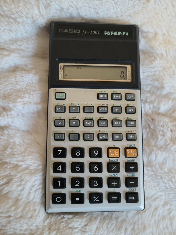 Vintage Casio FX-100 Super FX Scientific Calculator Hand Held Pocket