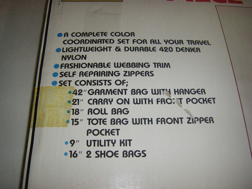 7 Piece Travel Set 10 Park NEW