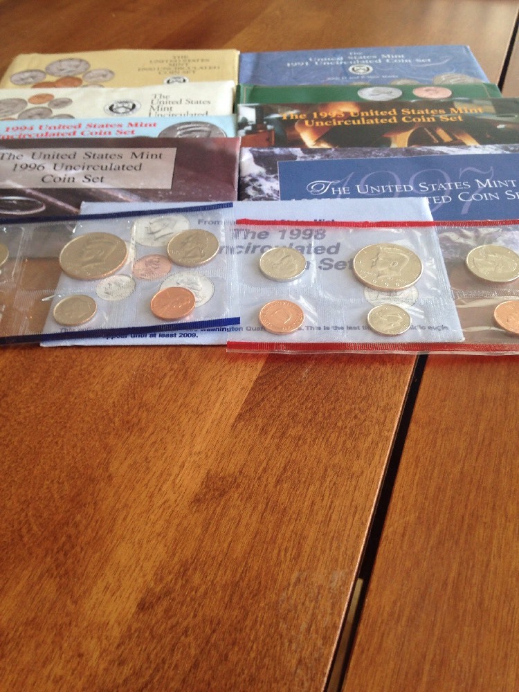 1990-1998 USMint sets (9 Sets)