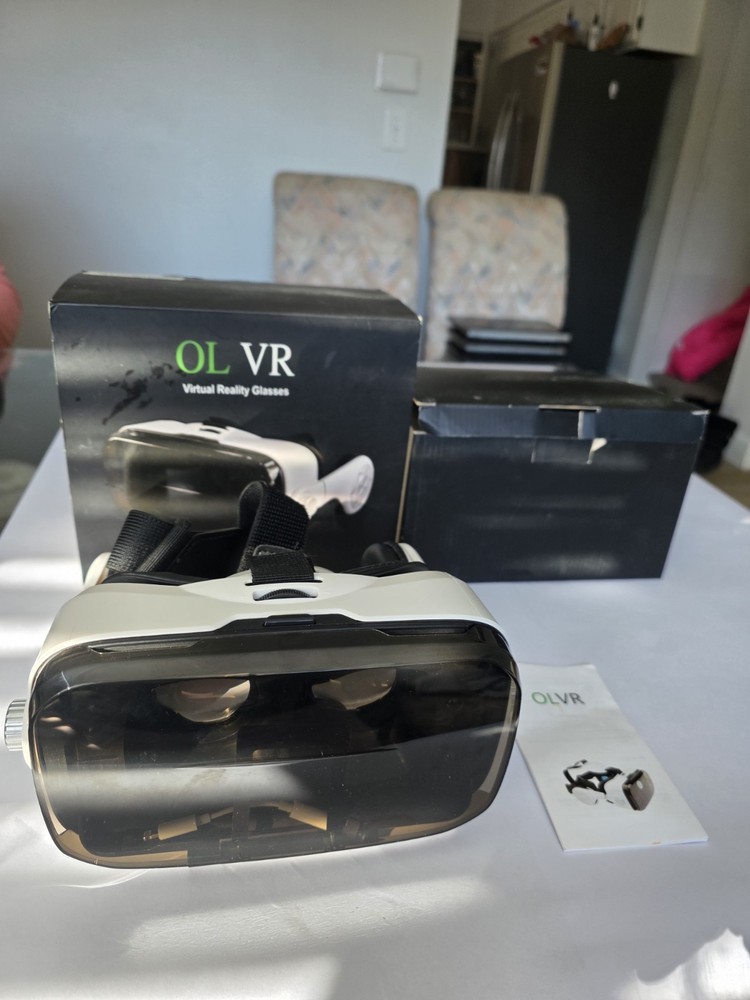 OL VR Virtual Reality Glasses Smartphone VR Headset White Plastic