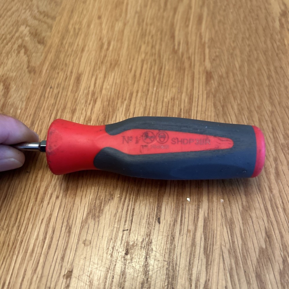 SNAP ON TOOLS - #.1 Phillips Tip Screwdriver, Red/Grey Handle SHDP31IR USA