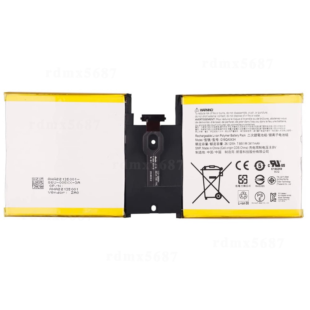 Replacement Battery G16QA043H For Microsoft Surface Go 10'' 1824 Tablet + Tool