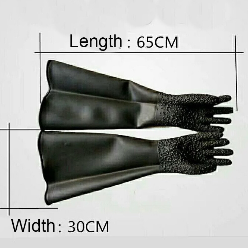 Sandblasting Protective Gloves 65cm Industrial Gloves Blast Cabinet