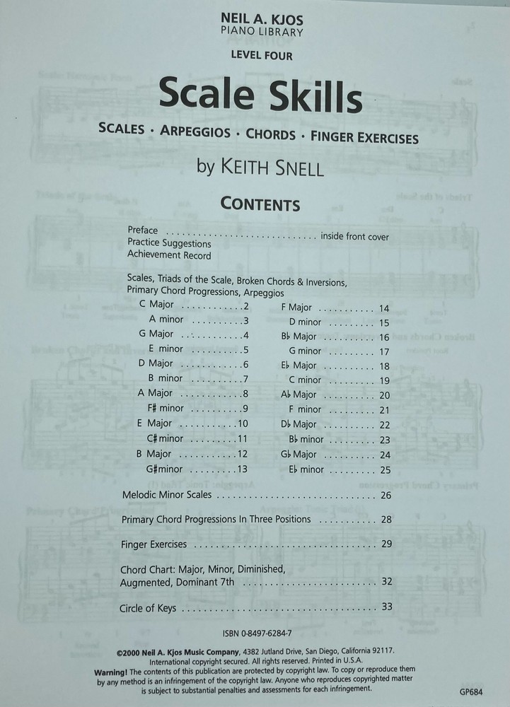 Scale Skills, Level 4