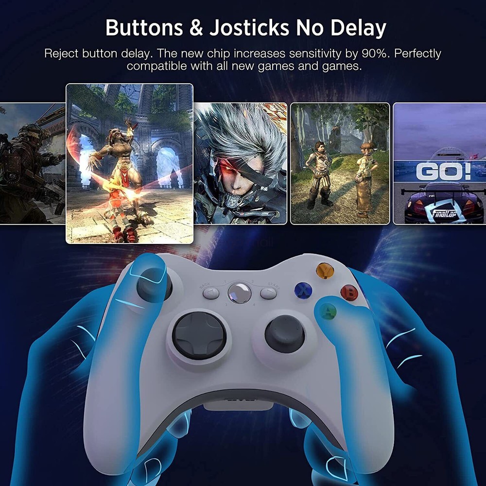 Wired/Wireless Controller Gamepad Remote for Microsoft Xbox 360 Window 7 8 10 11