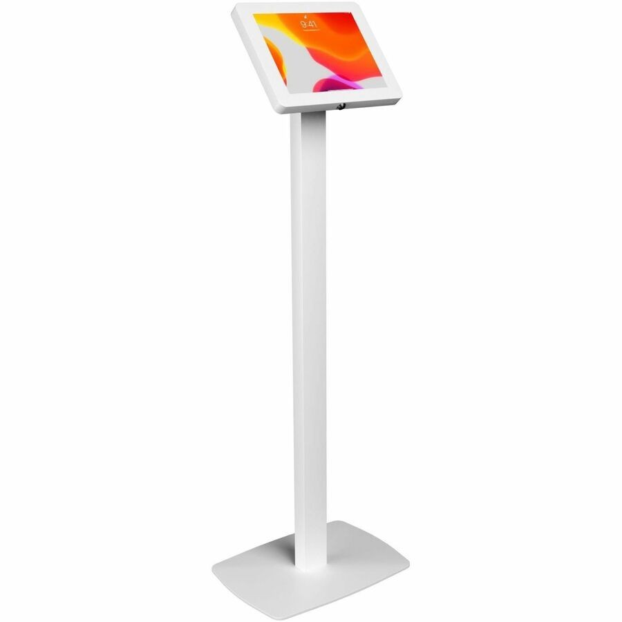 CTA Digital Floor Stand with Security Enclosure for 9.7"-11" Tablets White