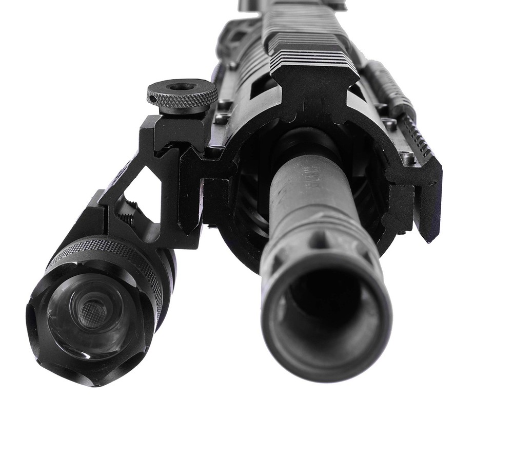 Tactical 1" Offset Picatinny Rail Mount for Flashlights
