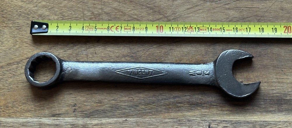 VINTAGE VINCENT COMBINATION SPANNER - 3/8” Whitworth .