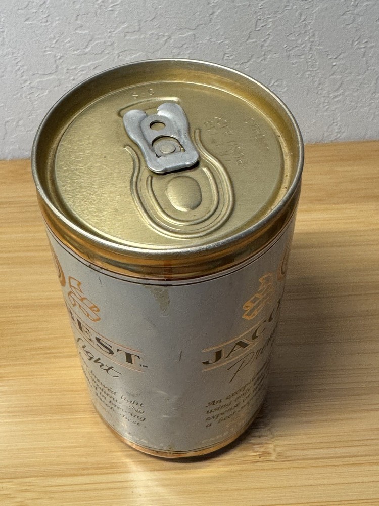 Jacob's Best Premium Light Beer - Empty Beer Can - Bottom Opened