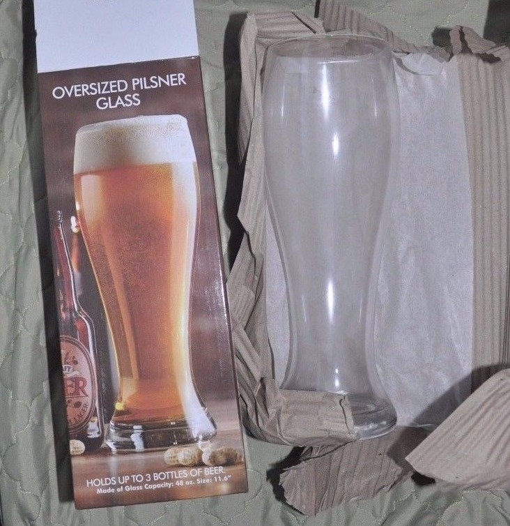 Oversized Novelty Pilsner and Wine Goblet 48oz Size 11.6"