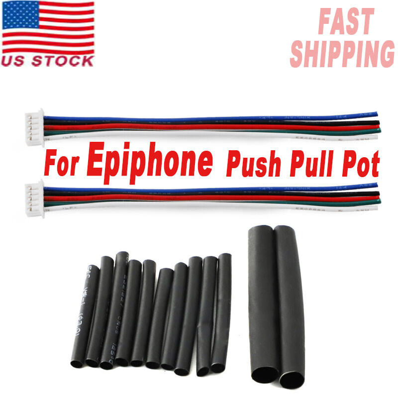 2 Quick Connect Adapters For Epiphone Push Pull Pot Pro Plug Pickup Connector