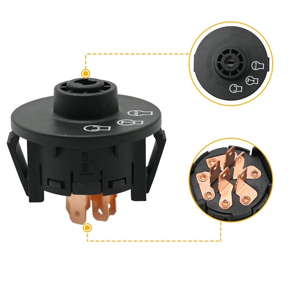 Hoypeyfiy 5 Terminals 3 Position Ignition Switch with 2 Keys 117-2221...