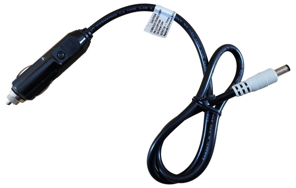 Cobra Electronics CLA CPP15000 Black 15V Barrel Connector Car Charger Cable