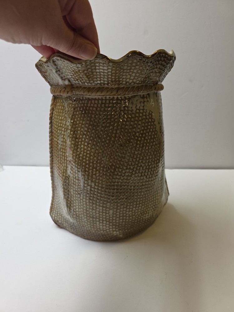 Santa's Sack Clay Vase