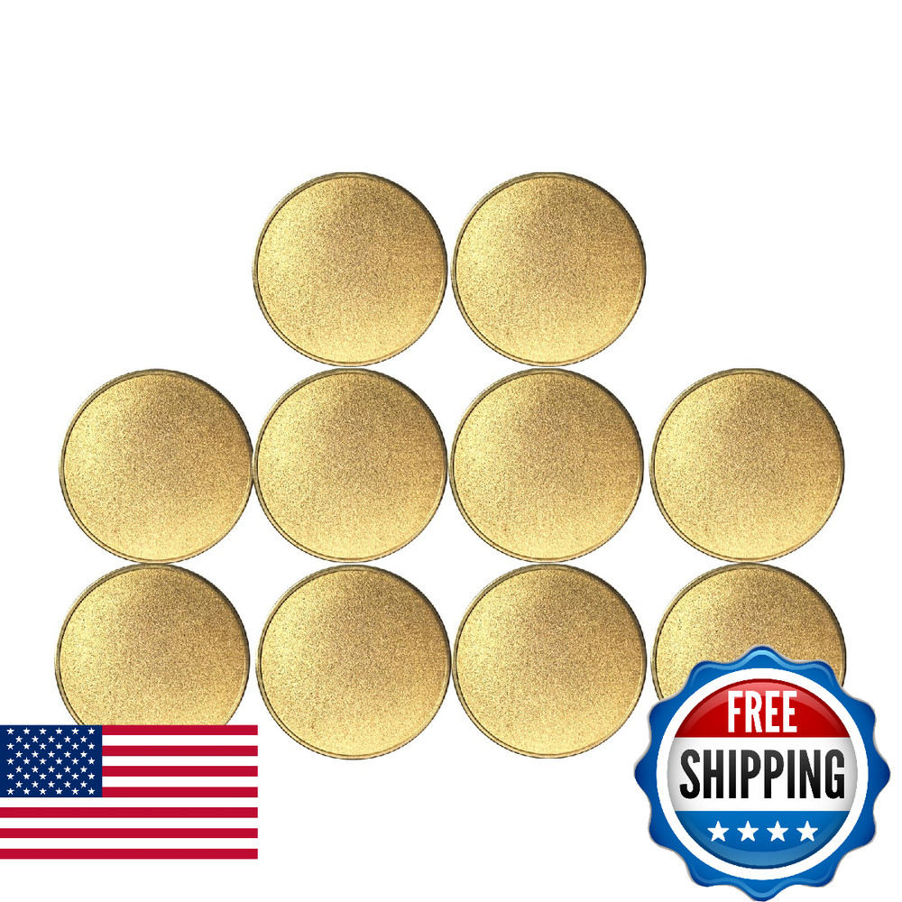 Solid Brass Blank Coins for Laser Engraving Blank Challenge Coins Bulk, Engravin