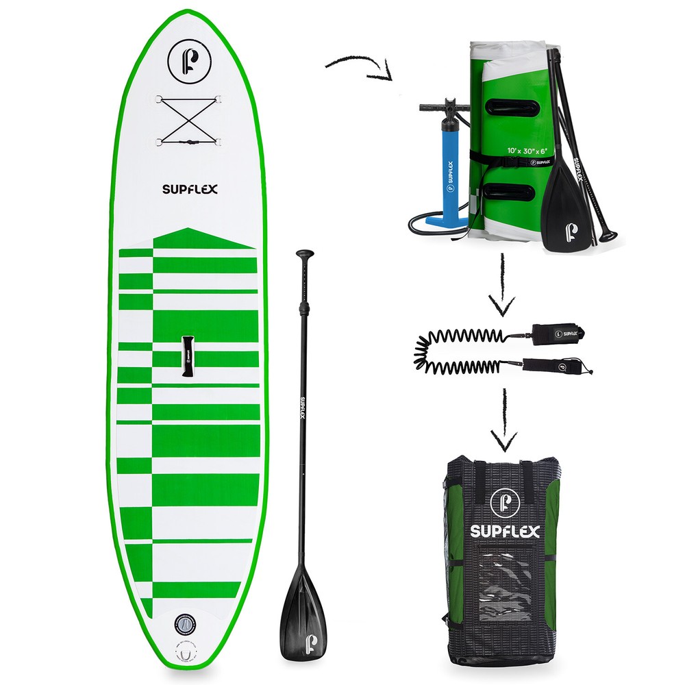Supflex paddle Board Backpack Paddle leash Pump 10 foot for all for fun