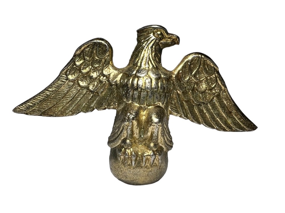 Vintage Brass Eagle Finial Screw Down 3.75” X 2.25”