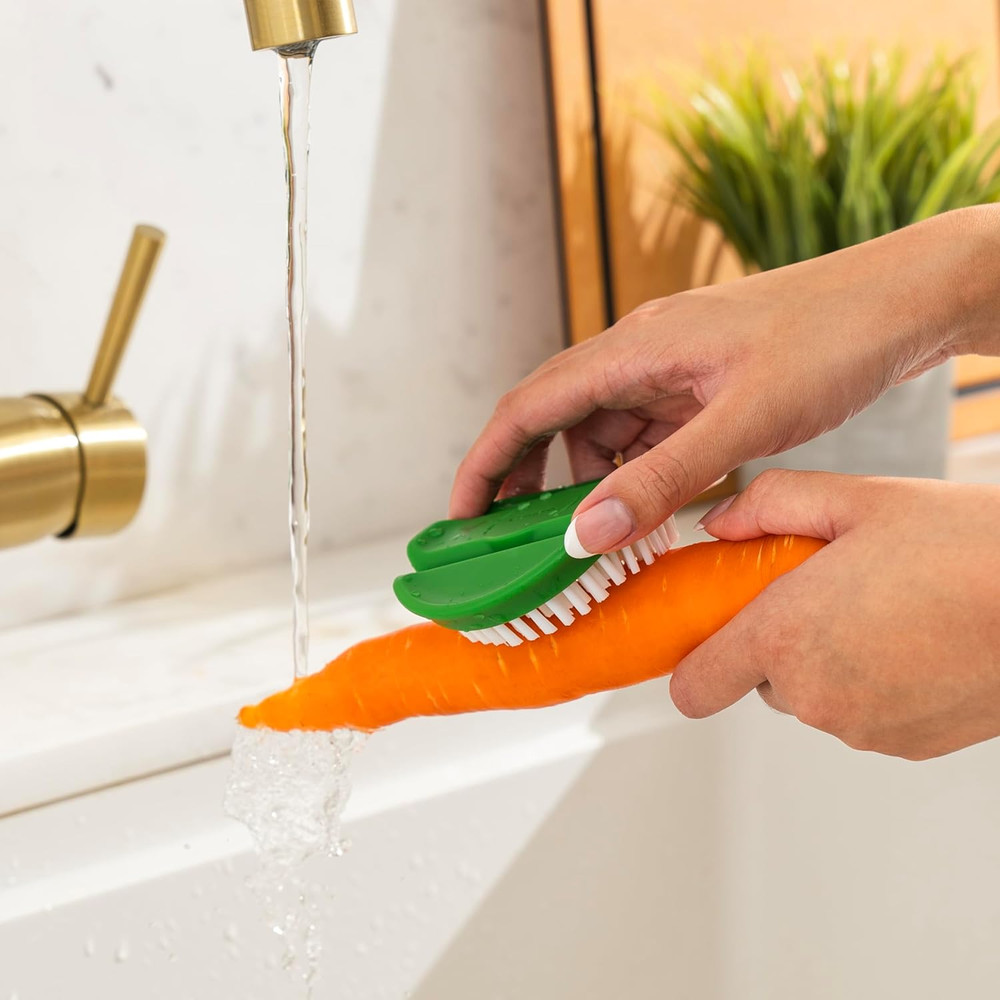 Flexible Vegetable Brush, Green