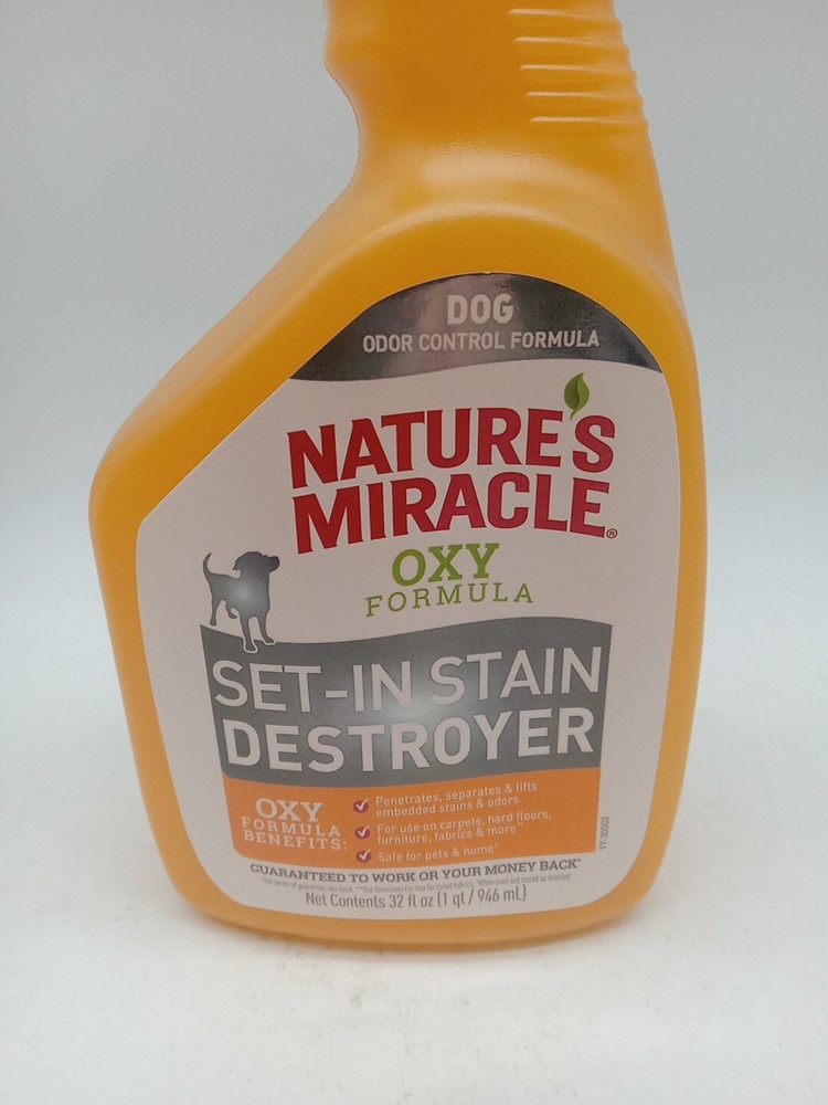 NATURE'S MIRACLE 32oz OXY SET IN STAIN REMOVER. 131