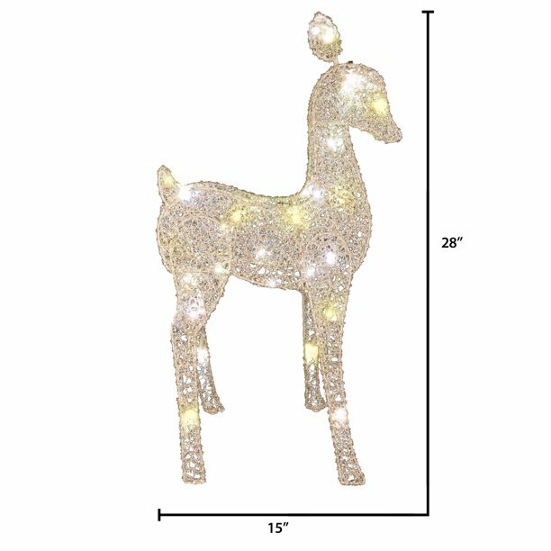 HOLIDAY TIME 28" FLAT-TASTICS A FRAME DOE *DISTRESSED PKG* NEW