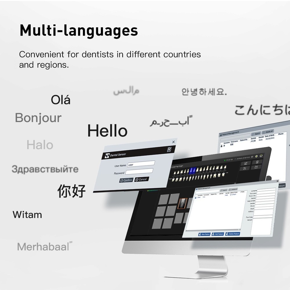 Dental X Portable Ray Digital Machine Rayos No Shield/Frequency Sensor Size 1/2