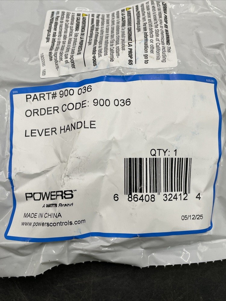 Powers 900-036 Lever Handle for Powers 900 Series