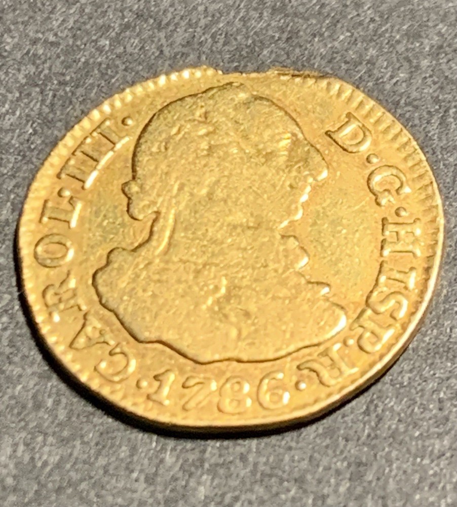 1786 Spanish Gold 1/2 Escudo