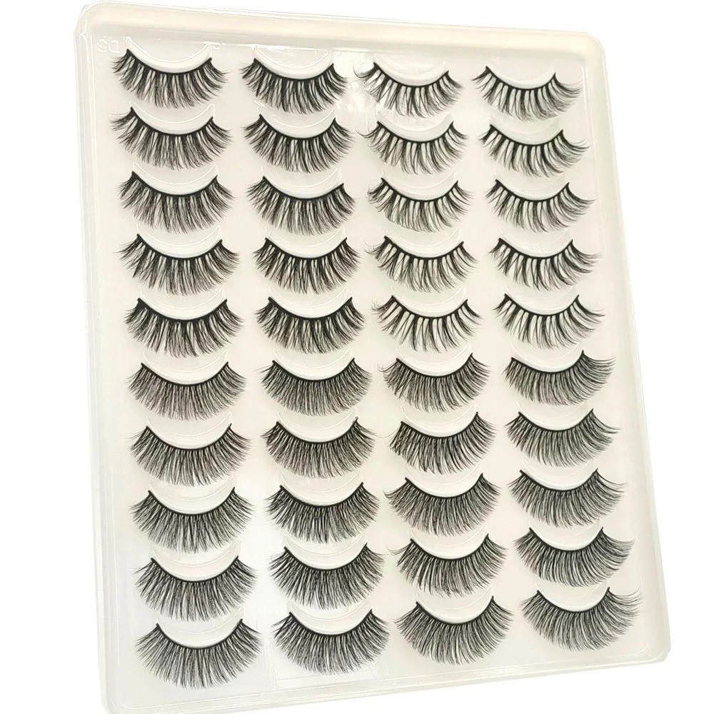 20 Pair Mix 1 3D Mink False Eyelashes Natural Dramatic Volume Silk Lashes