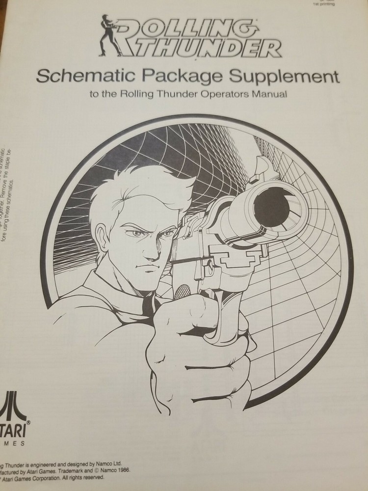 ATARI - Rolling Thunder - Schematic Package Supplement for the operation manual