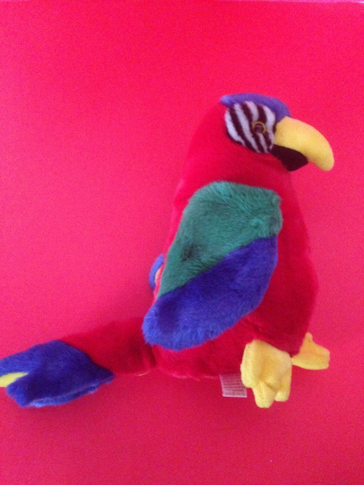 Colorful Plush Parrot Beanie Buddies Bird
