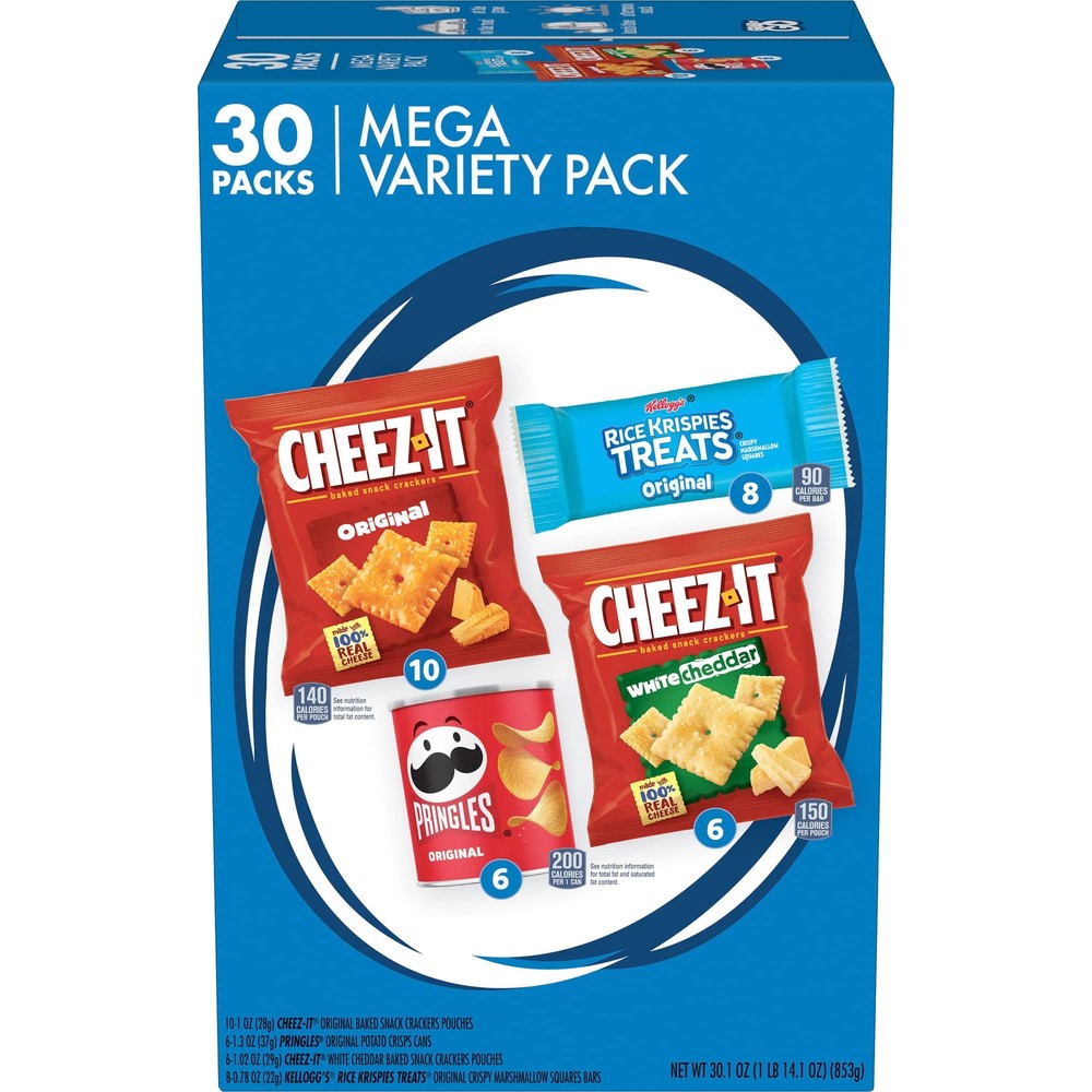 Kellogg's Snacks, Lunch Snacks, Kids Snacks, Mega Pack, Variety Pack, 30.1oz ...