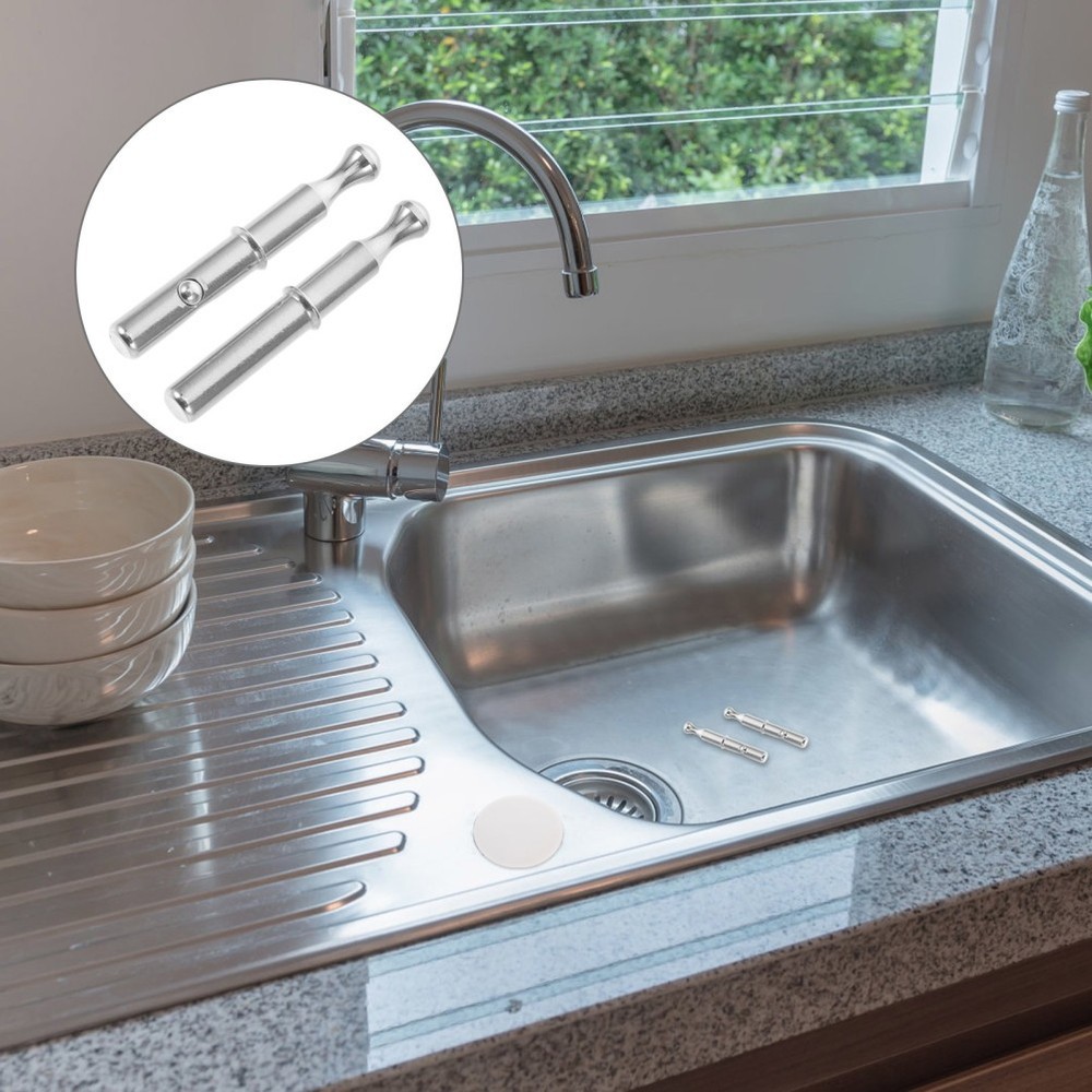 2 Pcs Sink Filter Accessories Strainer Basket Threaded Handle Kitchen