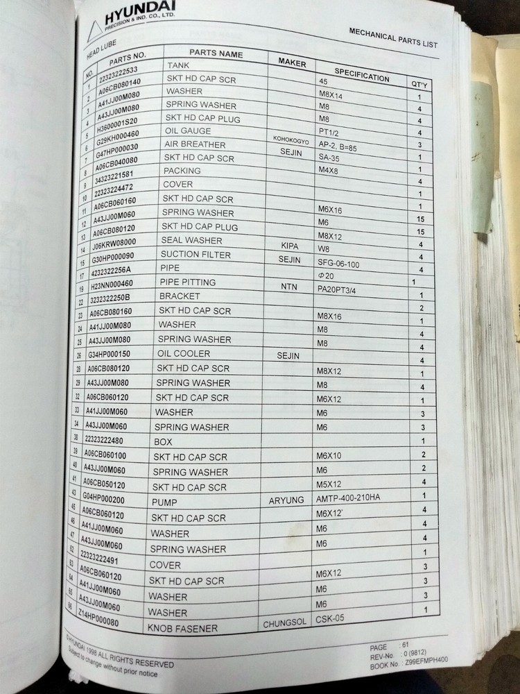 HYUNDAI MAZAK SPINDLE CHILLER