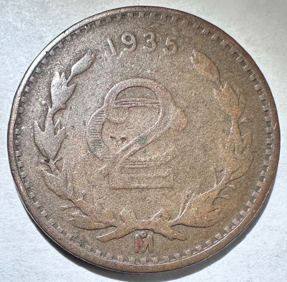 1935 Mexico 2 Centavos, VG