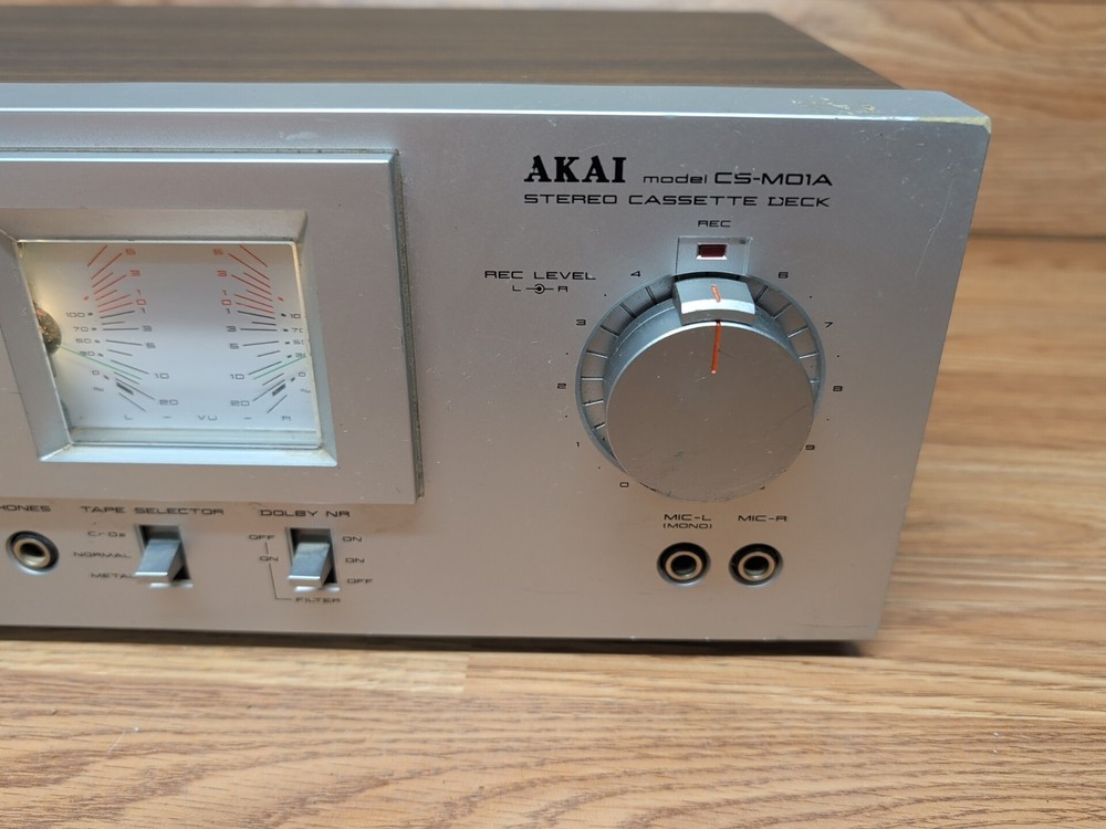 AKAI Stereo Cassette Deck CS-MO1A Working Condition READ