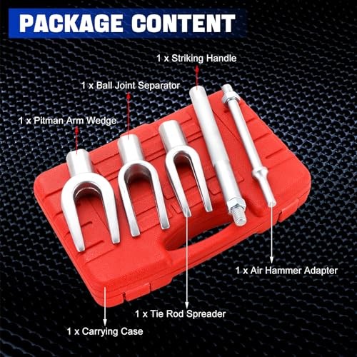 5-Piece Ball Joint Separator Tool, Pickle Fork Tool Set, Heavy Duty Tie Rod