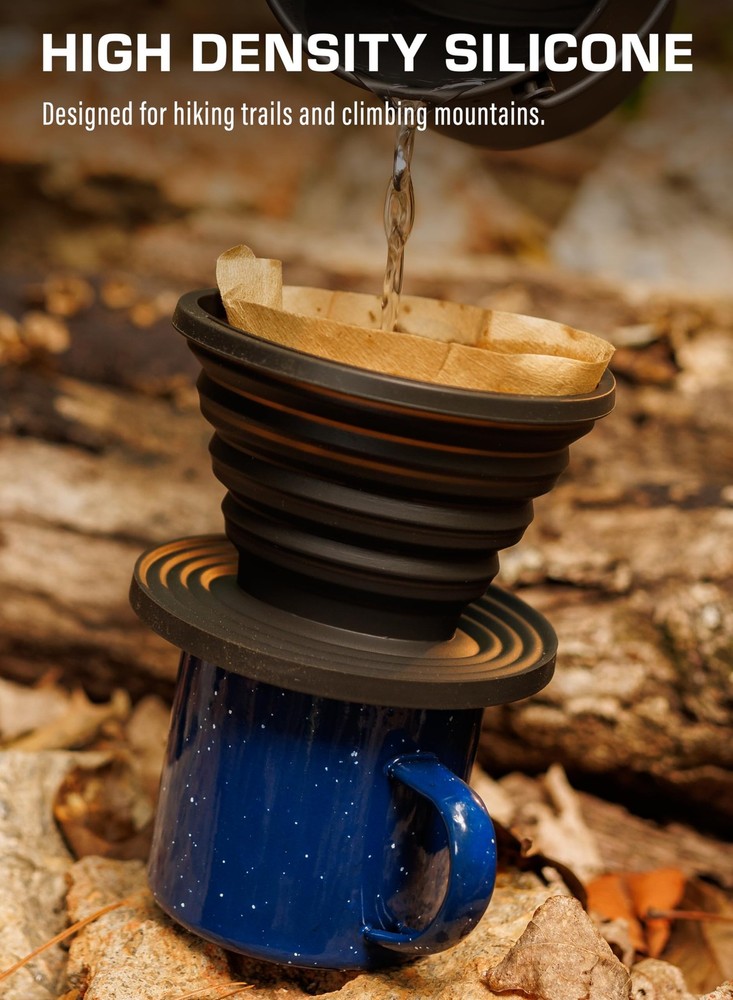 Sierra Collapsible Coffee Pour over Dripper ? Camping Coffee Filter ? Includes P