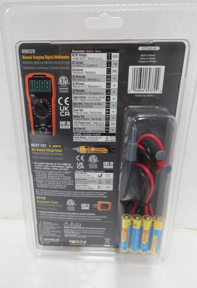 Klein Tools 69149P Multimeter Test Kit (2-Pack)