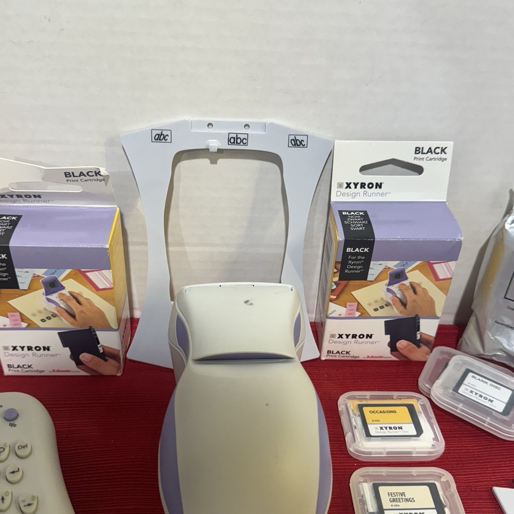 Xyron Design Runner Cordless Handheld Printer, Disc Maker, 6 Inks, 9 Design Disc