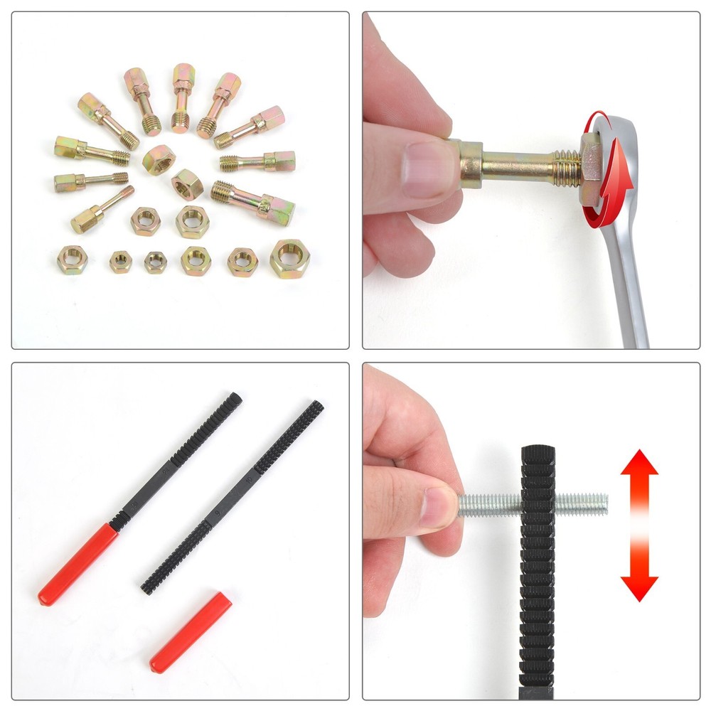48 Pcs Thread Repair Chaser Set UNF UNC and Metric Thread Restorer Kit