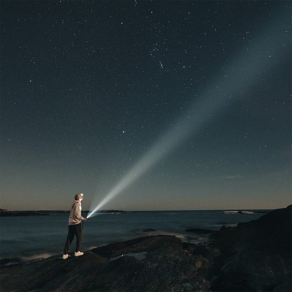 2 Pieces Rechargeable LED Flashlight Tactical Super Bright Flashlight Zoomable.