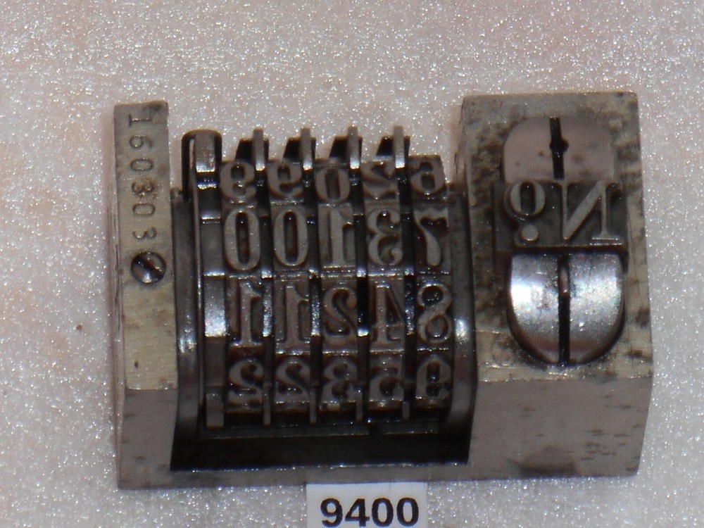 WETTER | letterpress numbering machine | 9400