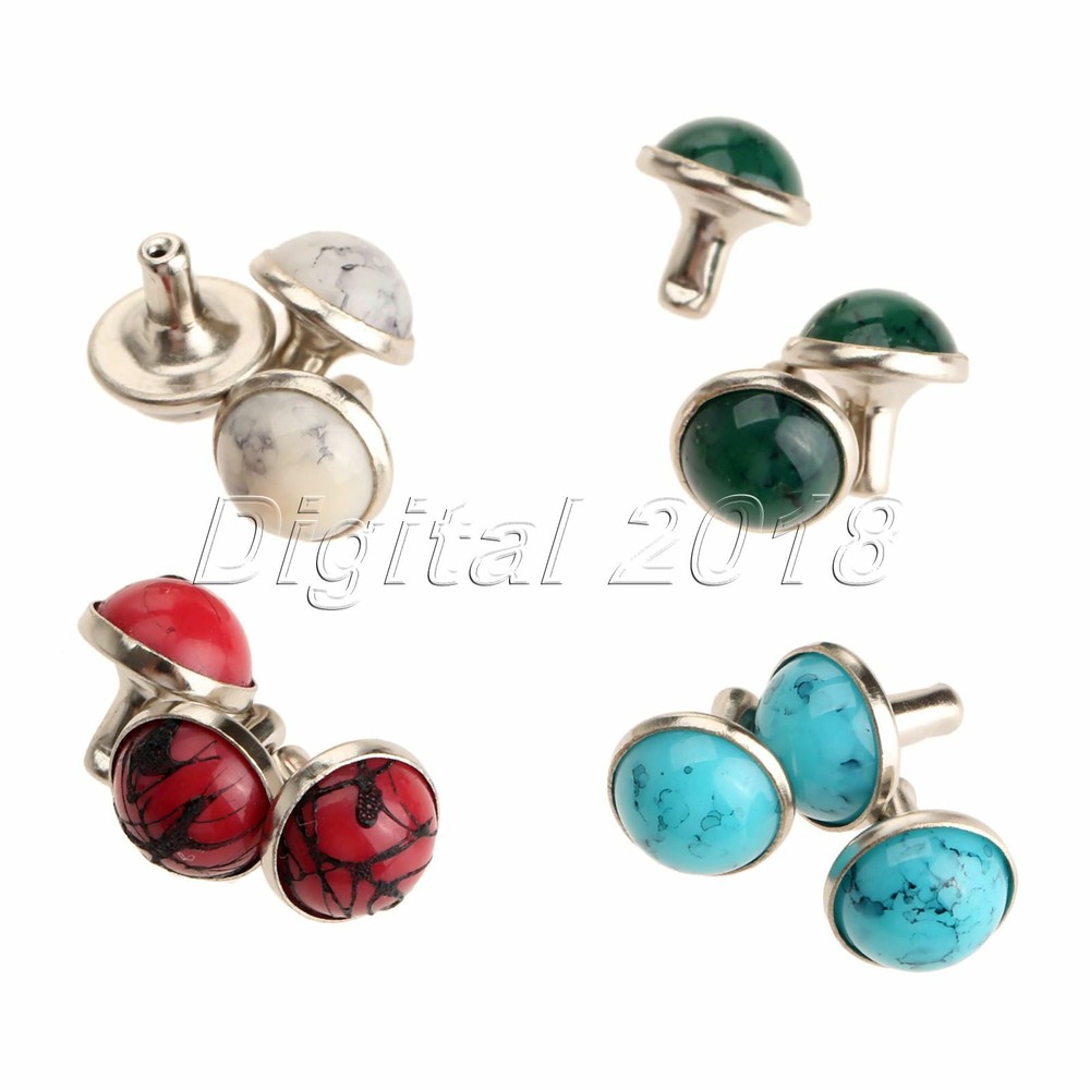 50x Hand Craft Turquoise Rapid Rivets Studs Buttons Dia 8.5mm Leather Accessory