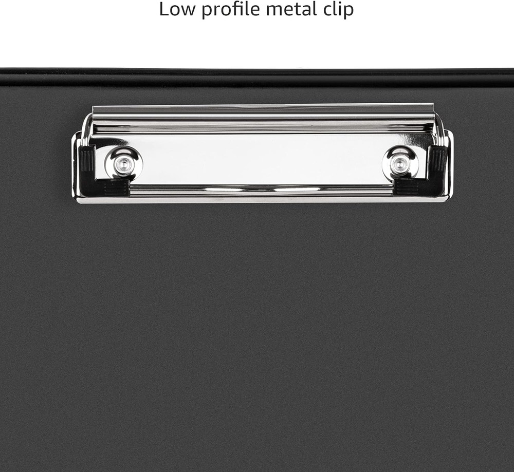 Plastic Storage Clipboard,Black, 2-Pack