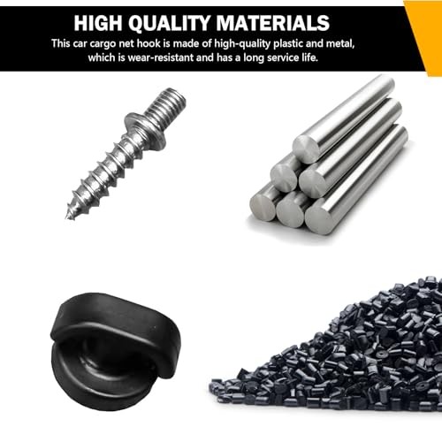 4 PCS Cargo Net Screw Hooks, Car Flat Vertical Luggage Net Hook, Replacement