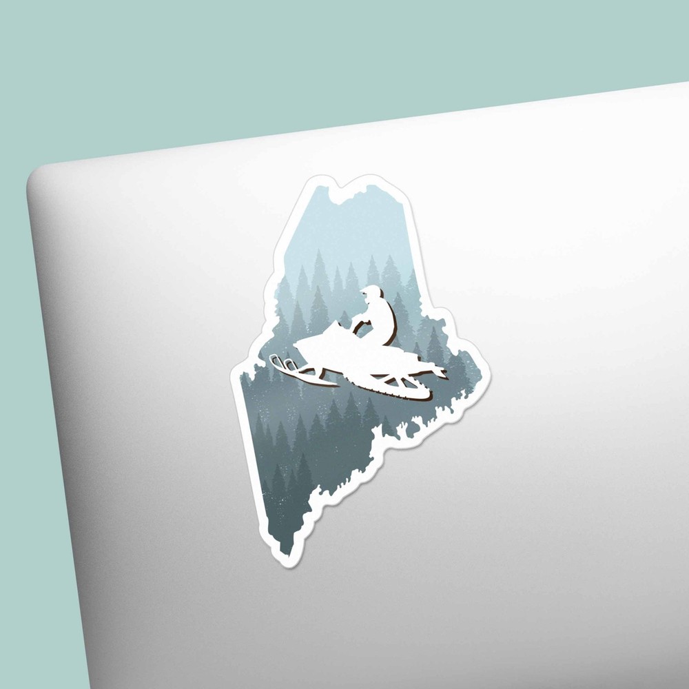 Maine Forest Snowmobile Sticker