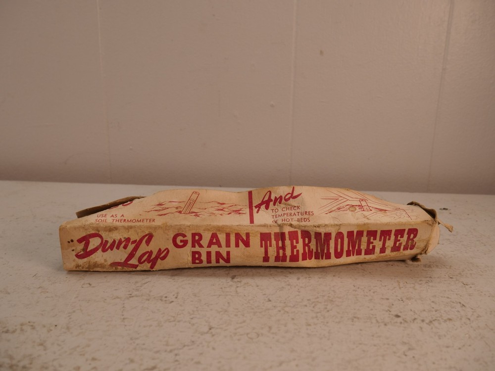 Vintage Dunlap Grain Bin & Soil Thermometer NEW
