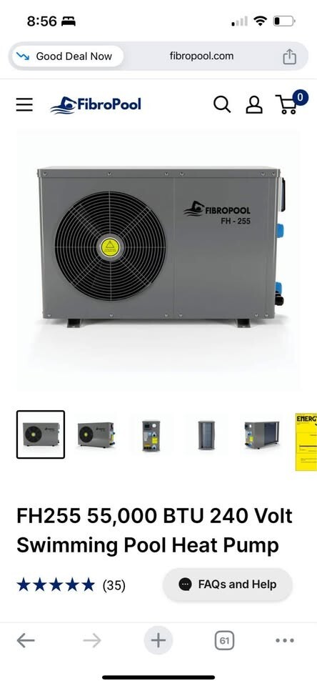Fibropool FH120 Pool Heater